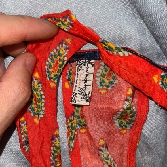 Free People Rendezvous Girl Slip Dress in Red Combo - Picture 5 of 5